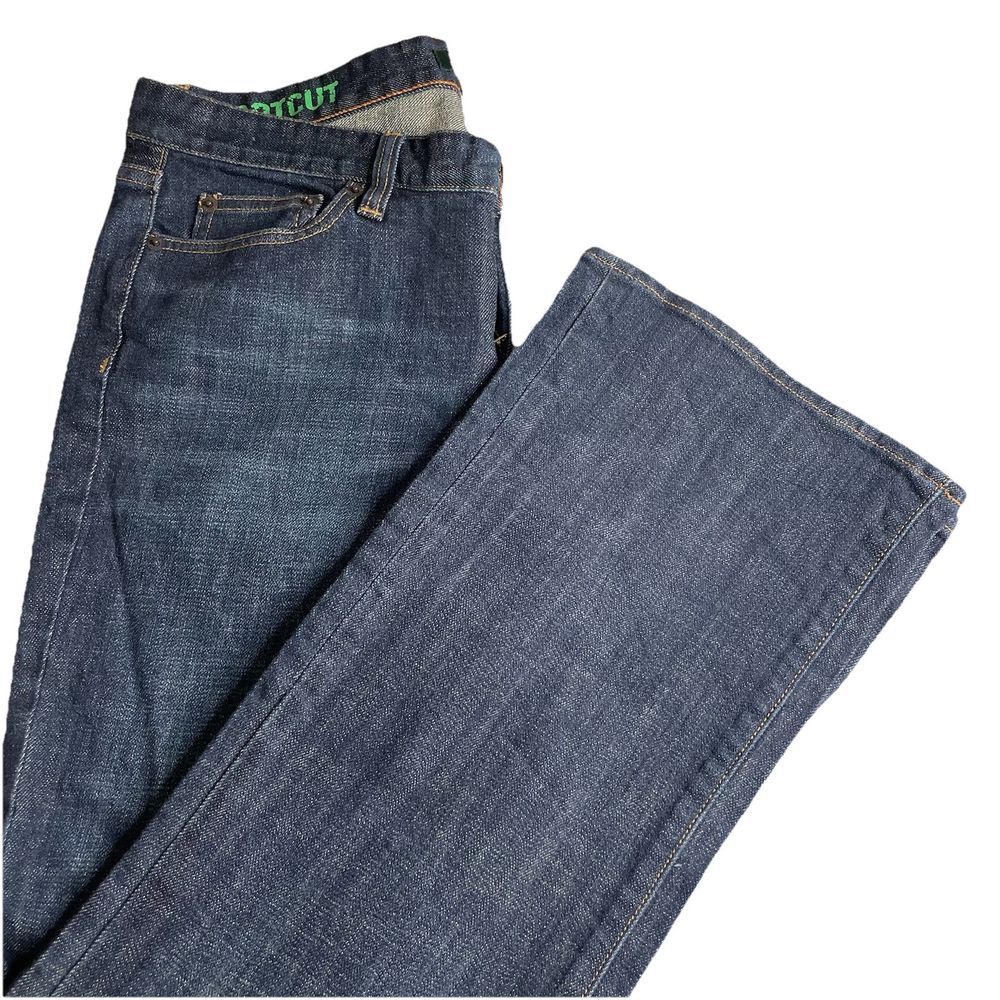 J Crew Stretch Women's Jeans 32x31R Bootcut Dark Wash Blue Denim Zip Fly